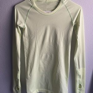Light neon green lululemon long sleeve